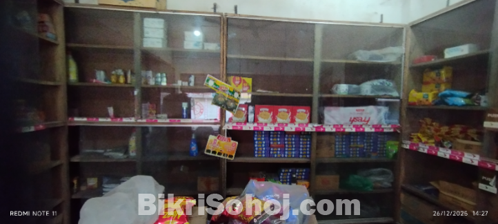 মাল রাখার তাক ক্যাশ কাউন্টার ও কাউন্টার